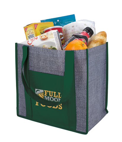 GoodValue Laminated Heathered Non-Woven Grocery Tote