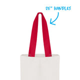 Cotton Colored Accent Flat Tote