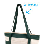 Striped Accent Boat Tote