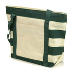 Striped Accent Boat Tote