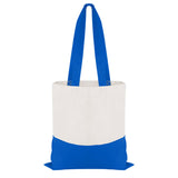 Cotton Colored Accent Flat Tote