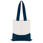 Cotton Colored Accent Flat Tote