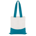 Cotton Colored Accent Flat Tote