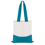 Cotton Colored Accent Flat Tote