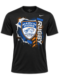 Marvin Ridge Rugby Club Rugby Chaos on a black Nike Team rLegend T-shirt, front