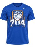 Marvin Ridge Rugby Club Ridge 704 on a royal blue Nike Team rLegend T-shirt, front