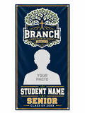 Branch Christian Academy Senior personalized photo banner concept mockup, with student photo and name placeholders.