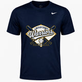 Lincoln County Warriors Nike Team rLegend Tee Diamond & Crossed Bats screen print placement mockup