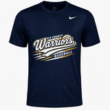Lincoln County Warriors Nike Team rLegend Tee Modern Speed Stripe screen print placement mockup