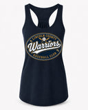 Lincoln County Warriors Women's Ideal Racerback Tank Vintage Baseball Club screen print placement mockup