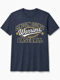 Lincoln County Warriors Tri-Blend T-Shirt Classic Varsity screen print placement mockup