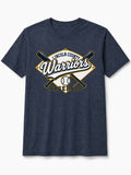 Lincoln County Warriors Tri-Blend T-Shirt Diamond & Crossed Bats screen print placement mockup