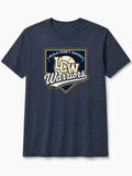Lincoln County Warriors Tri-Blend T-Shirt LCW Home Plate Crest screen print placement mockup