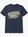 Lincoln County Warriors Tri-Blend T-Shirt Modern Speed Stripe screen print placement mockup