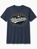 Lincoln County Warriors Tri-Blend T-Shirt Vintage Baseball Club screen print placement mockup