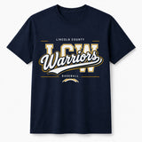 Lincoln County Warriors 50/50 T-Shirt Modern LCW screen print placement mockup