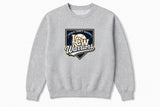 Lincoln County Warriors Core Fleece Crewneck Sweatshirt LCW Home Plate Crest screen print placement mockup