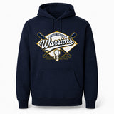Lincoln County Warriors Essential Fleece Pullover Hoodie Diamond & Crossed Bats screen print placement mockup
