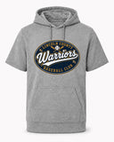 Lincoln County Warriors Sport-Wick Fleece Short Sleeve Hooded Pullover Vintage Baseball Club screen print placement mockup