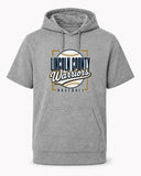 Lincoln County Warriors Sport-Wick Fleece Short Sleeve Hooded Pullover Modern Streetwear screen print placement mockup