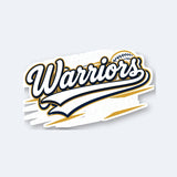 Lincoln County Warriors Sticker Modern Speed Stripe official wordmark mockup