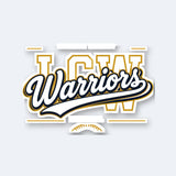 Lincoln County Warriors Sticker Modern LCW official wordmark mockup