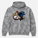 Mara Outlaws grey crystal tie-dye pullover hoodie