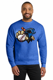 Mara Outlaws royal blue PC78 crewneck sweatshirt with front mascot logo and blank sleeves