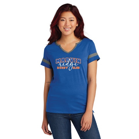 Marvin Ridge Rugby Club Spiritwear - Women's Notch Neck Tee (LST6041)