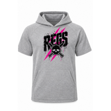 Regulators Baseball Pink Fall 2026 Short Sleeve Performance Hoodie in Silver Grey