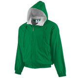 HOODED TAFFETA JACKET/FLEECE LINED