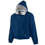 HOODED TAFFETA JACKET/FLEECE LINED