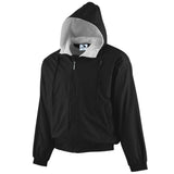 HOODED TAFFETA JACKET/FLEECE LINED