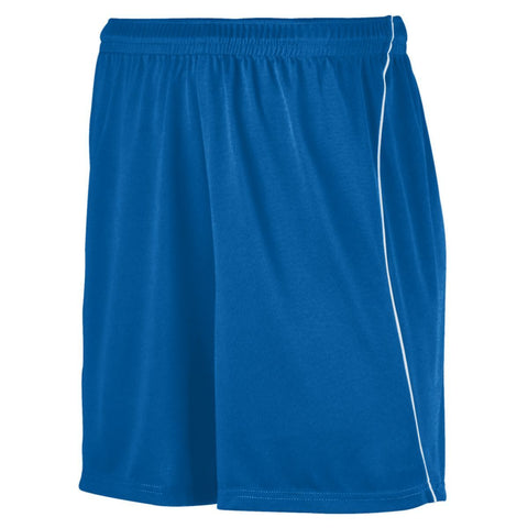 YOUTH WICKING SOCCER SHORTS WITH PIPING