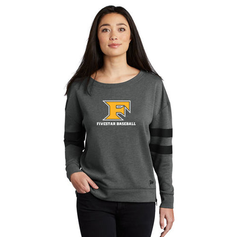 FIVE STAR- New Era ® Ladies Tri-Blend Fleece Varsity Crew