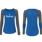 Nationals - Boxercraft - Women’s Preppy Patch Slub Long Sleeve T-Shirt