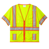 Eagle Engineering - CornerStone® ANSI 107 Class 3 Surveyor Mesh Zippered Two-Tone Short Sleeve Vest